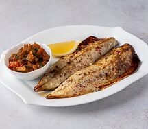 Скумбрия запеченная с гивечем
