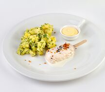 Биточки куриные с картофелем