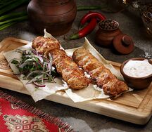 Люля-кебаб из курицы с грибами