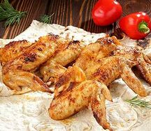 Крылышки на углях