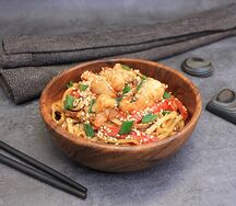 Wok с тигровой креветкой