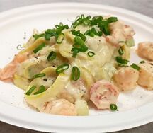 Тальятелле с креветками