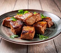 Свиная шея с овощами