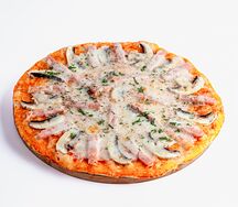 Пицца из индейки и грибов