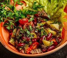 Мясной салат
