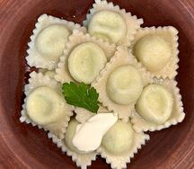 Равиоли с сыром и шпинатом