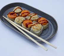 Запеченный с курицей