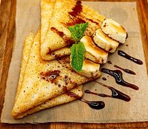 Блины с бананом и Нутеллой