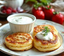 Сырники со сметанной