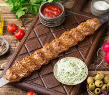 Люля-кебаб из говядины на углях