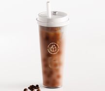 Горячий кофейный напиток с тапиокой