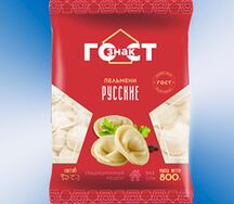 Пельмени ГОСТ знак Русские Сибхолод