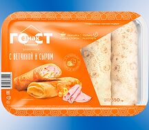 Блины Гост с ветчиной и сыром