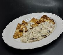 Блинчики с грибами и курицей