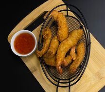 Тигровые креветки в бархатной панировке