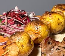 Картофель молодой с курдюком 