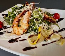 Руккола с креветками 