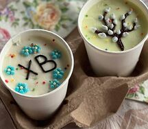 Торты в стакане на Пасху