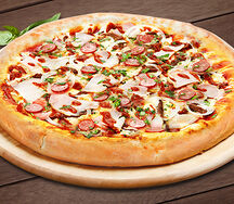 Пицца Мясной пир 30 см на тонком тесте