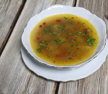 Суп овощной с красной фасолью
