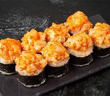 Запеченный ролл с гребешком