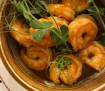 Креветки, томленные в Тайском кисло-сладком соусе