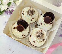 Шоколадные Капкейки с карамелью и арахисом