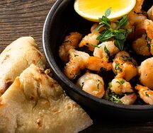 Жареные тигровые креветки