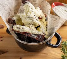 Гренки с беконом