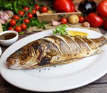 Сибас на мангале