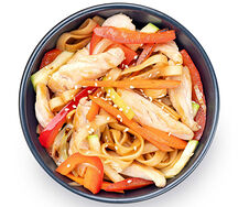 Вок со свининой кимчи