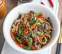 Вок с говядиной терияки