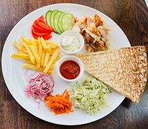 Шаурма на тарелке