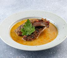 Гороховый суп с копчеными ребрышками