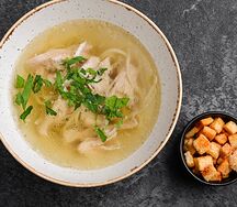 Лапша с домашней курицей