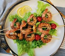 Шашлычок из королевских креветок