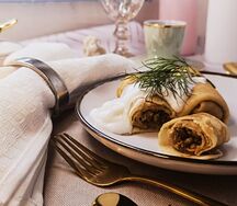 Блины домашние с мясом