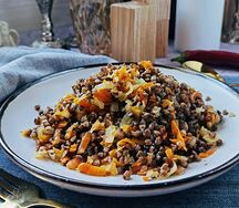 Крупа гречневая отварная с луком и морковью