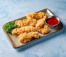 Куриные стрипсы с кетчупом