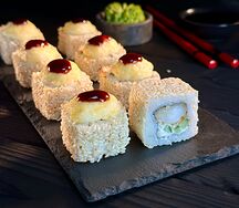 Запеченный с креветкой