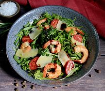 Руккола с креветками