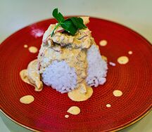 Курица карри с рисом