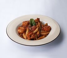 Паста Арабьята с креветками