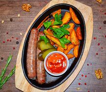 Колбаски из мраморной говядины