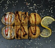 Темпура с жареной тигровой креветкой