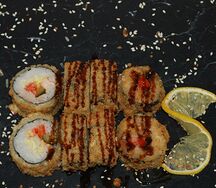 Темпура с копченой курицей