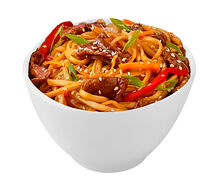 Говядина с лапшой удон