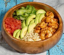 Грик боул орзо с креветками