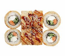 Лосось в шубе темпура