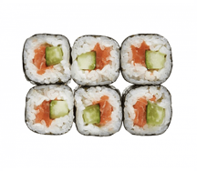 Классика с лососем и огурцом